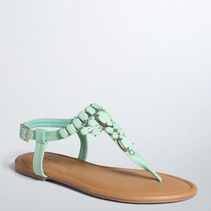 Torrid mint sandals, size 12w